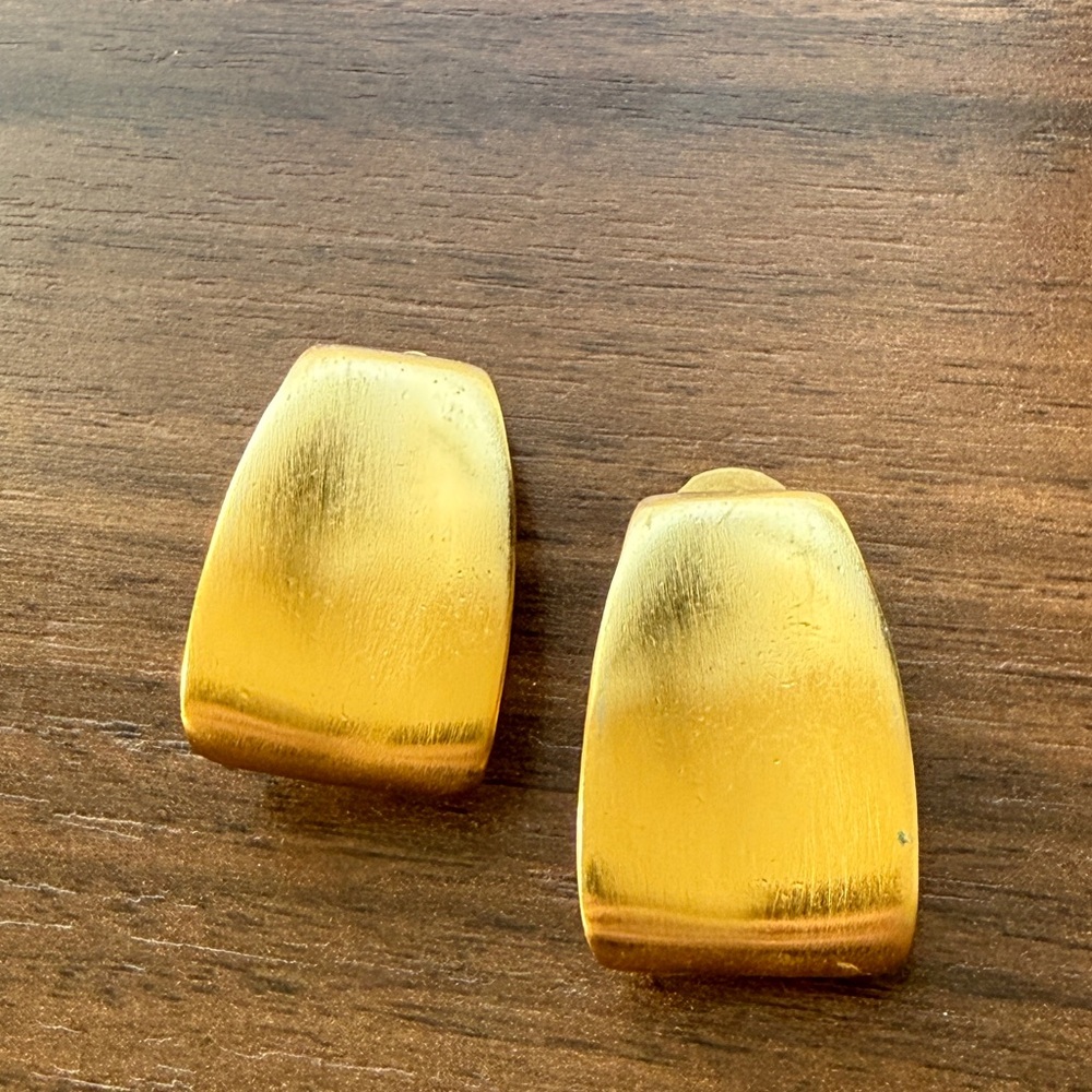 Anne Klein Gold-Tone Rectangular Earrings